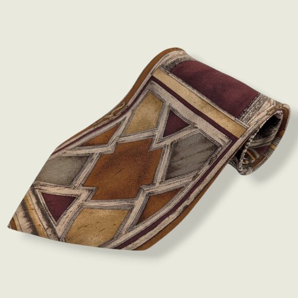 Vintage 100% Silk Hand Sewn Cathedral Tie - Picture 2 of 4